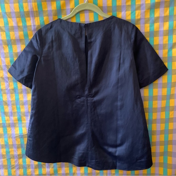 M. Martin Calvo Flare Black Shirt in navy size 4 - Picture 11 of 11